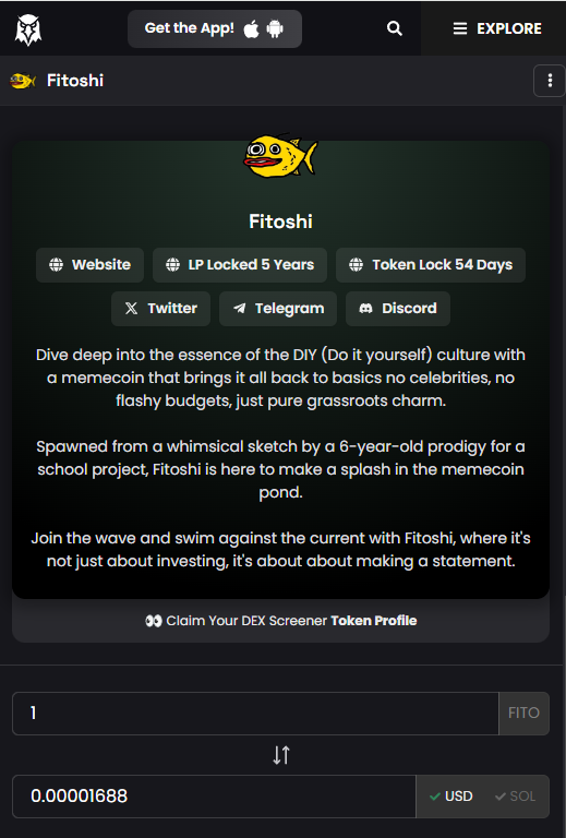 FitoshiCoin's tweet image. 🚀 Our Fitoshi Fish is soaring through the crypto sea! 
🐟 We're now swimming in the big league as we've landed on #Dexscreener 
Dive in and catch the wave with us! 🌊

Chart: dexscreener.com/solana/36rZ2ym…

Telegram:  fitoshi.lol/telegram
Website: fitoshi.lol

#pepe…