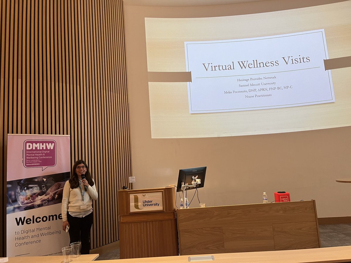 We can’t believe we’ve sadly reached our final talk of the conference. Last but certainly not least Melia Formento presents  “Virtual Wellness Visits” #UlsterDMHW2024