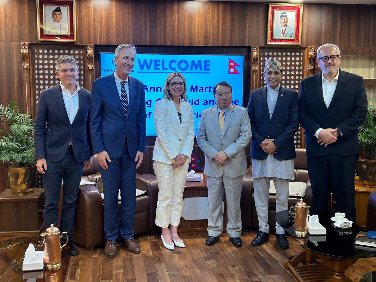Anna Bjerde (@bjerde_anna) on Twitter photo Good discussion with <a href="/BarshamanPun1/">Barsha man Pun</a> on Nepal’s green energy agenda. I reaffirmed the commitment of the <a href="/WorldBank/">World Bank</a> to supporting the government's ambitions. Good discussion with <a href="/BarshamanPun1/">Barsha man Pun</a> on Nepal’s green energy agenda. I reaffirmed the commitment of the <a href="/WorldBank/">World Bank</a> to supporting the government's ambitions.