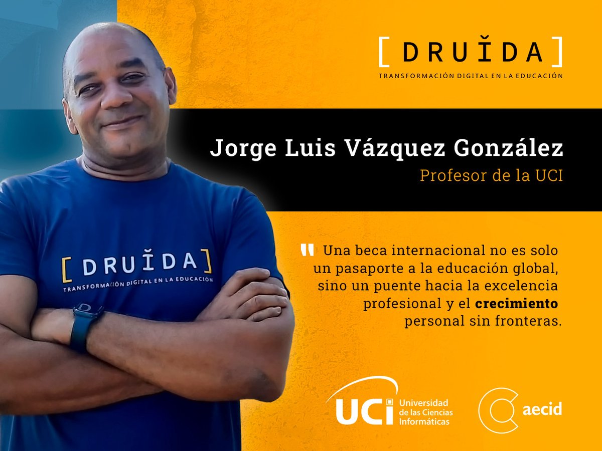 Universidad de las Ciencias Informáticas (@universidad_uci) on Twitter photo 💢 Te presentamos #Hoy a los doctorandos que desarrollarán su estancia de investigación en universidades de #España, a través del proyecto DRUIDA.
#SomosUCI #Cuba <a href="/CubaMES/">MES</a> <a href="/Druida_Cuba/">Red Druida Cuba</a> <a href="/raydelmp/">Raydel Montesino Perurena</a> <a href="/LilyRuiz70/">Lidia Ruiz</a> <a href="/JibaritaValdes/">Jibarita</a> <a href="/yasmanyas2021/">Yasmany Aguilera</a> 💢 Te presentamos #Hoy a los doctorandos que desarrollarán su estancia de investigación en universidades de #España, a través del proyecto DRUIDA.
#SomosUCI #Cuba <a href="/CubaMES/">MES</a> <a href="/Druida_Cuba/">Red Druida Cuba</a> <a href="/raydelmp/">Raydel Montesino Perurena</a> <a href="/LilyRuiz70/">Lidia Ruiz</a> <a href="/JibaritaValdes/">Jibarita</a> <a href="/yasmanyas2021/">Yasmany Aguilera</a>