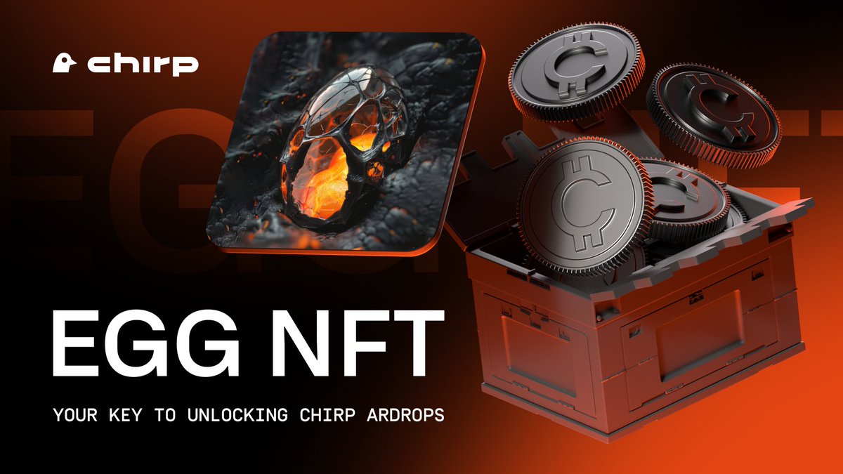 ChirpDeWi's tweet photo. Meet Egg NFT by @ChirpDeWi – your ticket to getting $CHIRP #airdrops! 

Grab your free Egg #NFT by completing simple actions in our upcoming Chirp Tracker App Campaign - the initial stage of the #BIGChirpAirdrop Campaign.

Egg NFT activates #boosts for #Embryo and #Skyward NFTs and gives you access to BIG Chirp Airdrop Campaign prize pool!

More details - https://t.co/ubuKZmxrhx