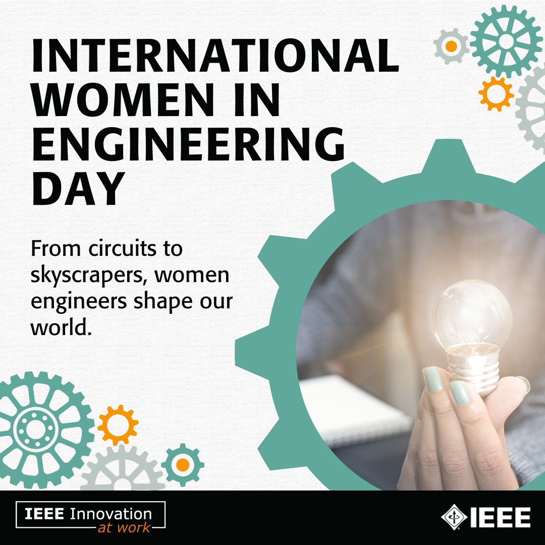 23 June is #InternationalWomeninEngineeringDay! On this day, we honor the brilliant female #engineers who shape our world. From designing sustainable cities to revolutionizing #technology, they’re the driving force behind progress. Celebrate with IEEE: bit.ly/4c6CrP4