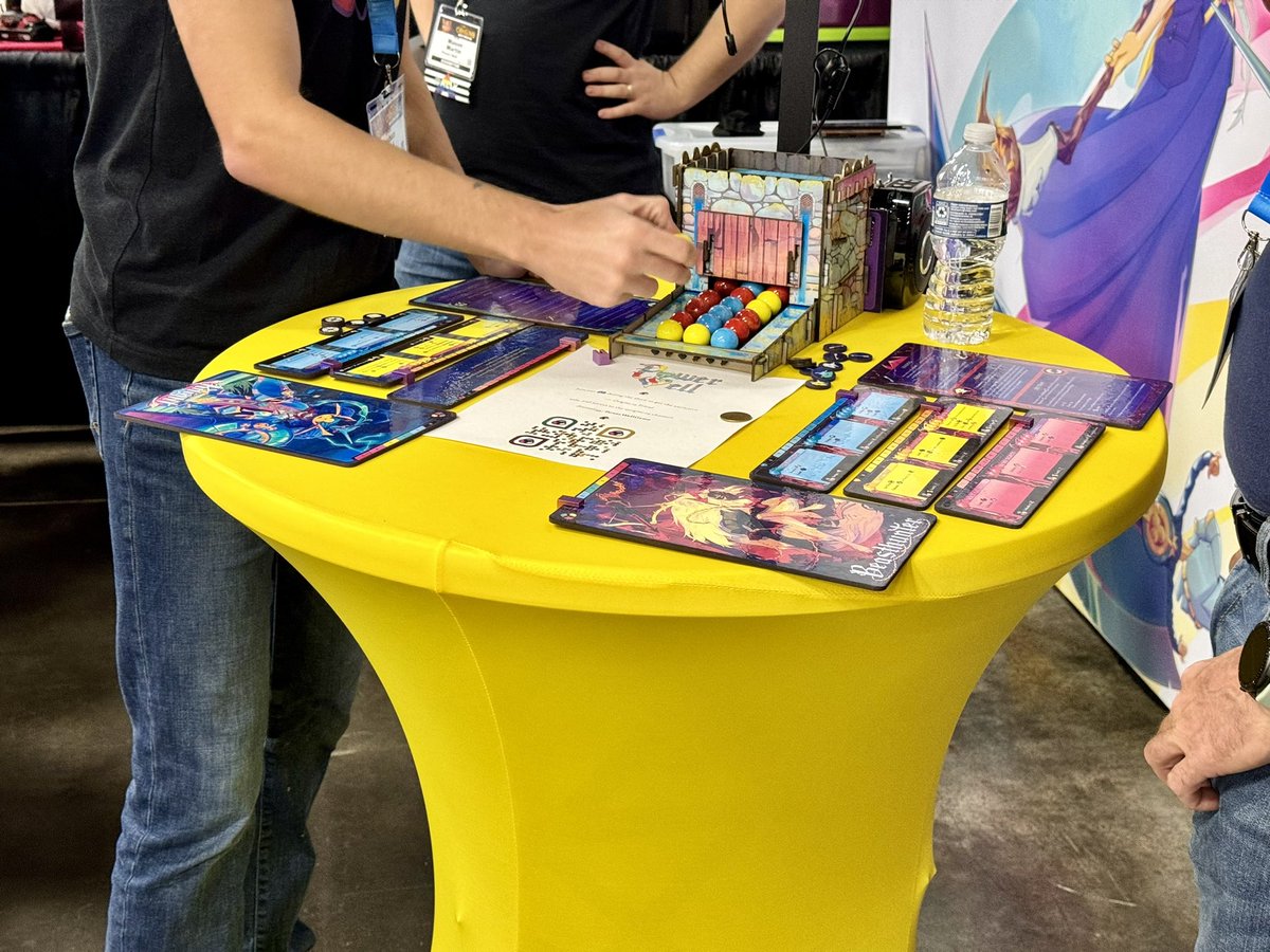 PowerWellGame's tweet image. Day 2 of the Clash of the Chosen at Origins Game Fair.  The heroes stand ready, and the Power Well beckons!