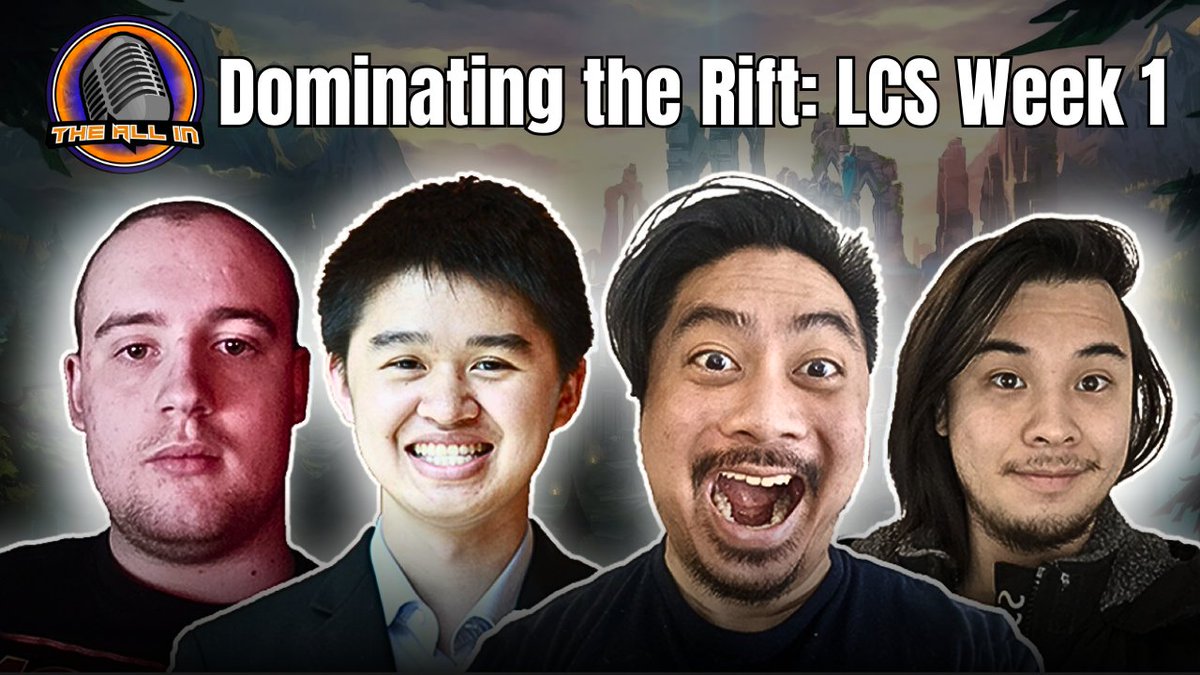 🎉 New Episode Alert! 🎉

Join us as we dive into "Dominating the Rift: LCS Week 1 Review and Analysis"! Get all the highlights, surprises, and insights from the first week of the #LCS. Don't miss out! 

👉 Listen: buzzsprout.com/268642/15289584
👉 Watch now: youtu.be/a2UHrkzR7TA
