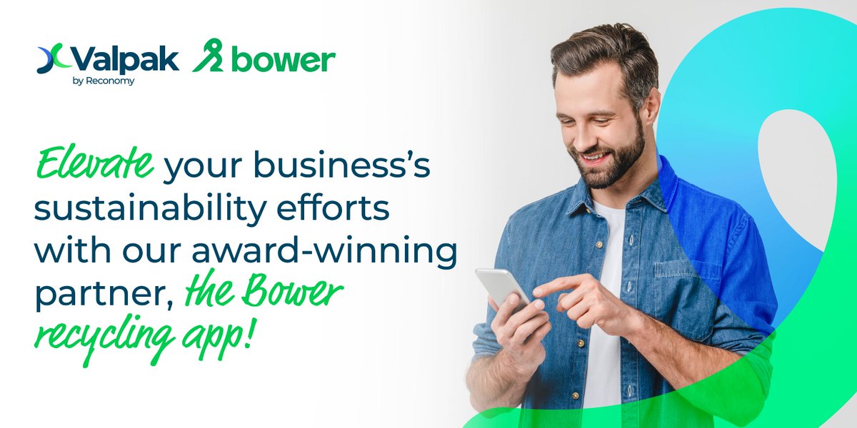 Did you know we have partnered with Bower, developers of an award-winning recycling app? 📲

Valpak compliance scheme members can benefit from the partnership by integrating 50 products for FREE. Complete our online enquiry form or call 03450 682 572 for more information.