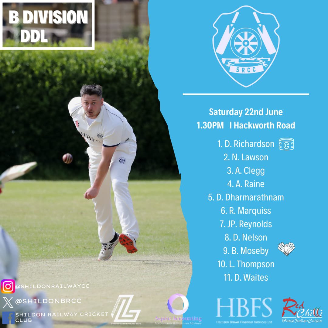 🚨 TEAM NEWS 🚨

1st XI skipper Greg Upton has named 2 changes for their trip to Marton Cricket Club tomorrow, with Rowley and Garbutt coming into the side for Nevison and Waites.

2nd XI Vice Dan Richardson leads the side who are home against Barton CC.

#UpTheBR #NYSD #Cricket