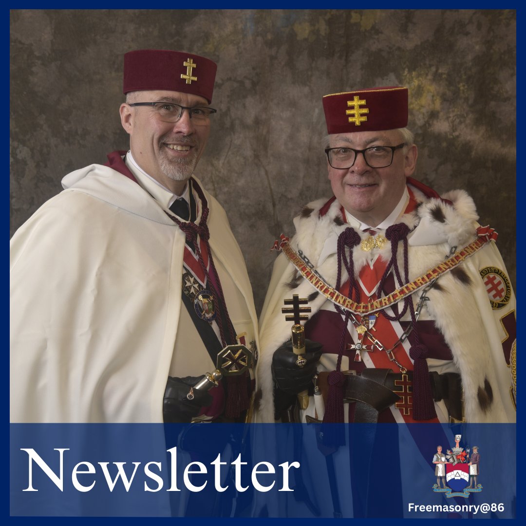 MarkMasonsHall's tweet photo. This week’s Freemasonry@86 News update! 📰 Stay up to date with the latest happenings in the Freemasonry community and gain insights into the Companion Orders’ activities. 🌟 Read the full newsletter by clicking here - https://t.co/NmDALUDW3b https://t.co/9l8Nbf7CtZ
