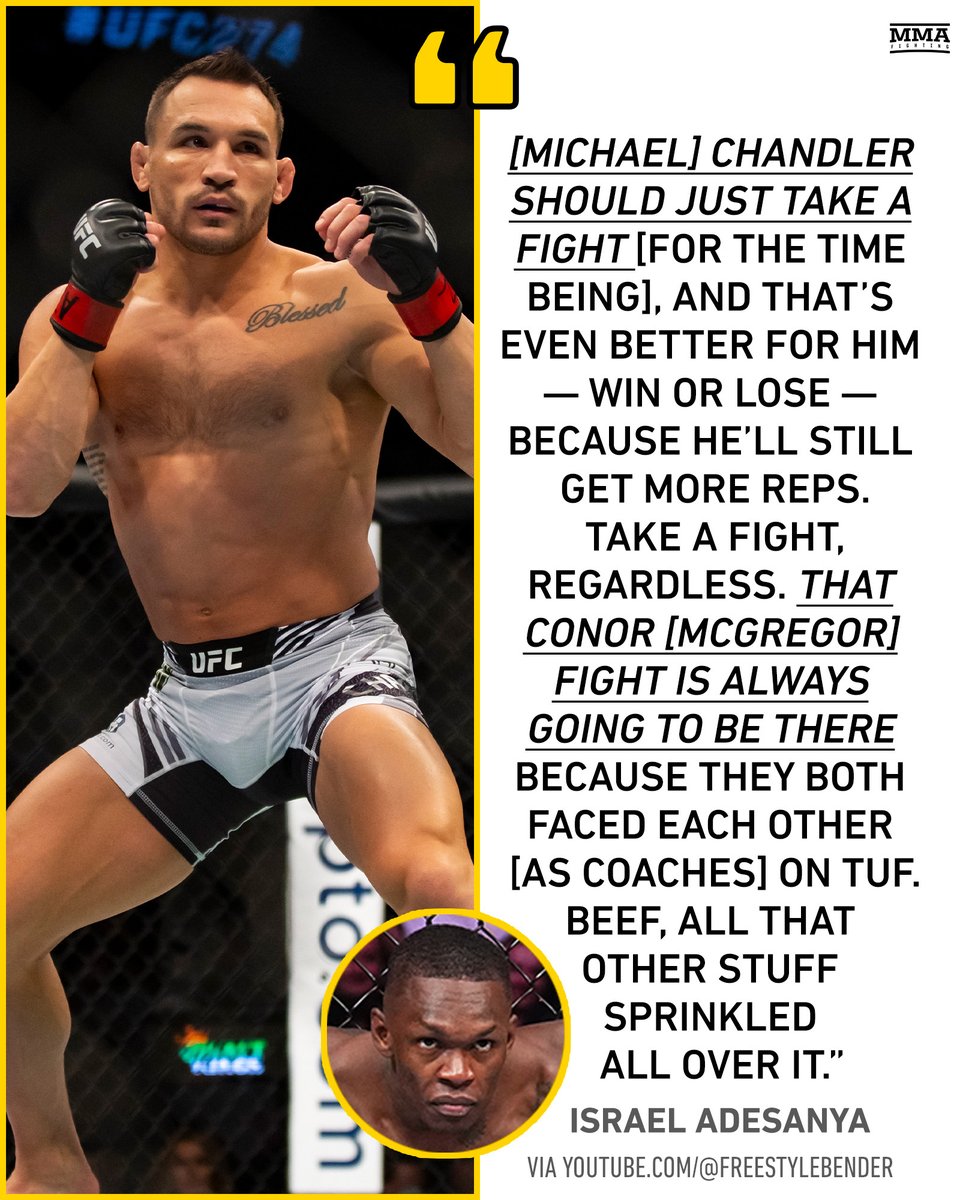 Israel Adesanya has a suggestion for Michael Chandler... 

📰 trib.al/y316Rlx