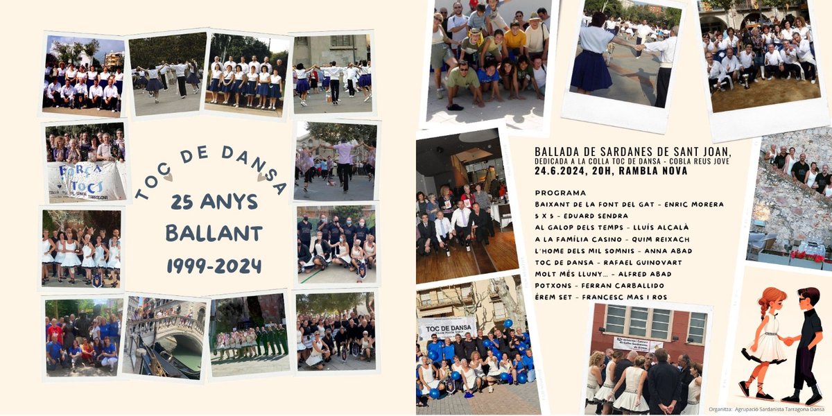 🔹 Aquest any la colla veterana de l'Agrupació fa 25 anys! Tot un orgull per la Toc de Dansa 🎂

Vine a celebrar-ho a la Ballada del Dia de Sant Joan a les 20h! 🧨💥