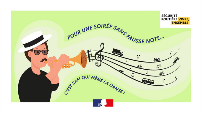 Prefet83's tweet photo. #SécuritéRoutière l 🚗 Avez-vous pensé à désigner votre #SAM, le chef d'orchestre de la soirée qui raccompagne tout le monde à bon port après la fête de la musique ?
🔴 Celui qui conduit c'est celui qui ne boit pas ➡ #RespectSAM https://t.co/5HQFLHHtzV