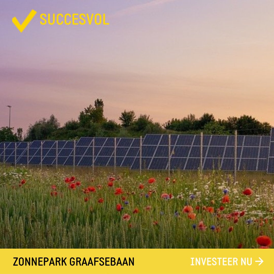 ☀️ "We borrow this planet from our children, we have to give it back better."

Investeer ook in de obligaties van Zonnepark Graafsebaan op bit.ly/3zdERwE 

Voor een goed rendement, voor het verlagen van de energiekosten van sociale huurders en meer duurzame energie.