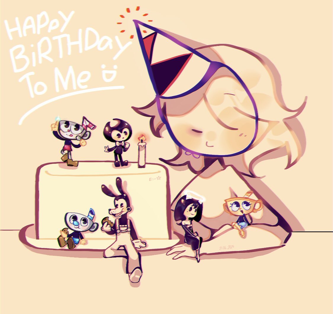 En21610's tweet photo. ^∇^🥳 #bendy #cuphead https://t.co/ri5gBwmtTh
