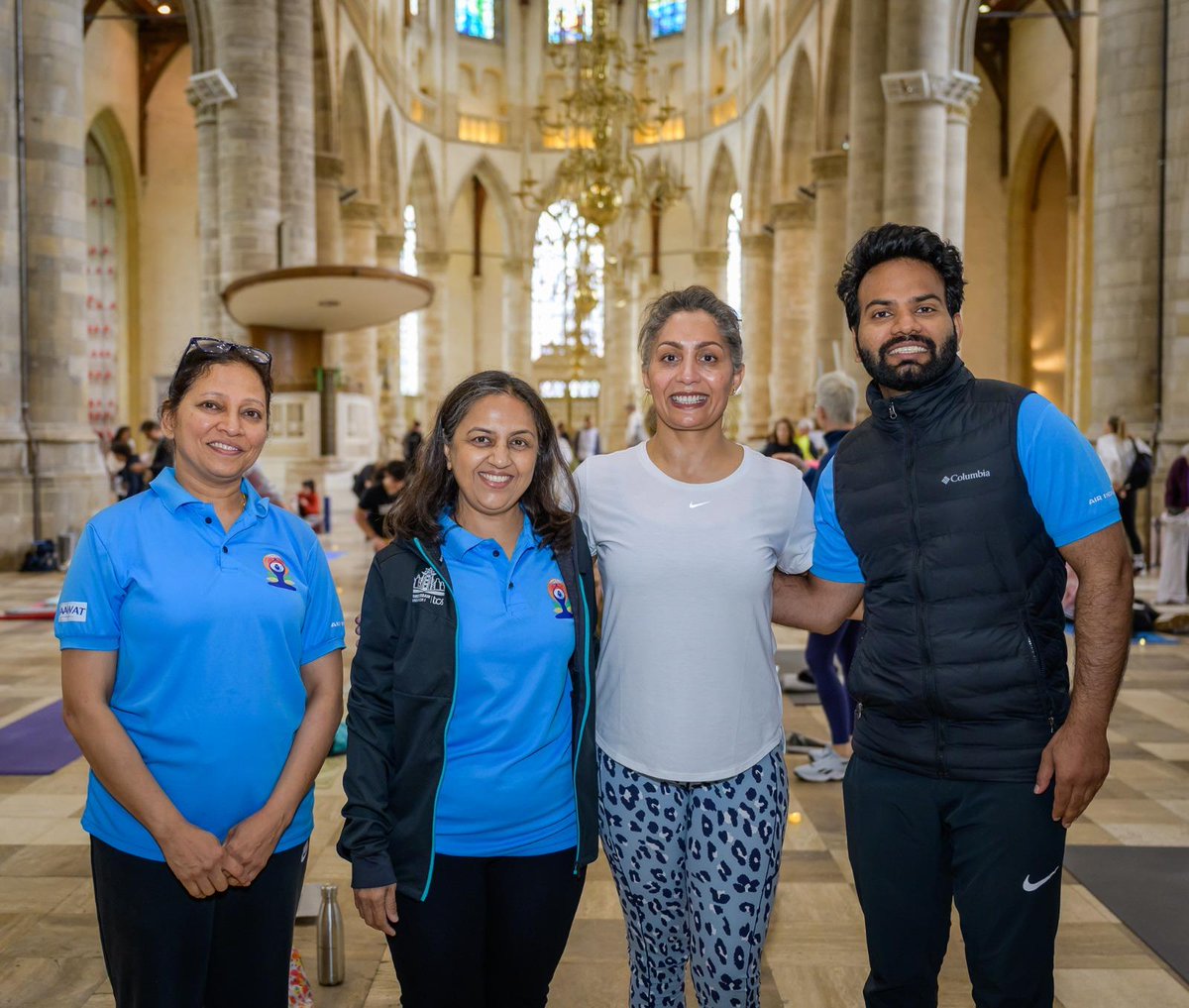Hundreds of yoga enthusiasts from diverse cultures gathered to commemorate #IDY2024 #YogaforSelfandSociety #InternationalDayofYoga2024 #YogaDay #YogaforAll #Yoga