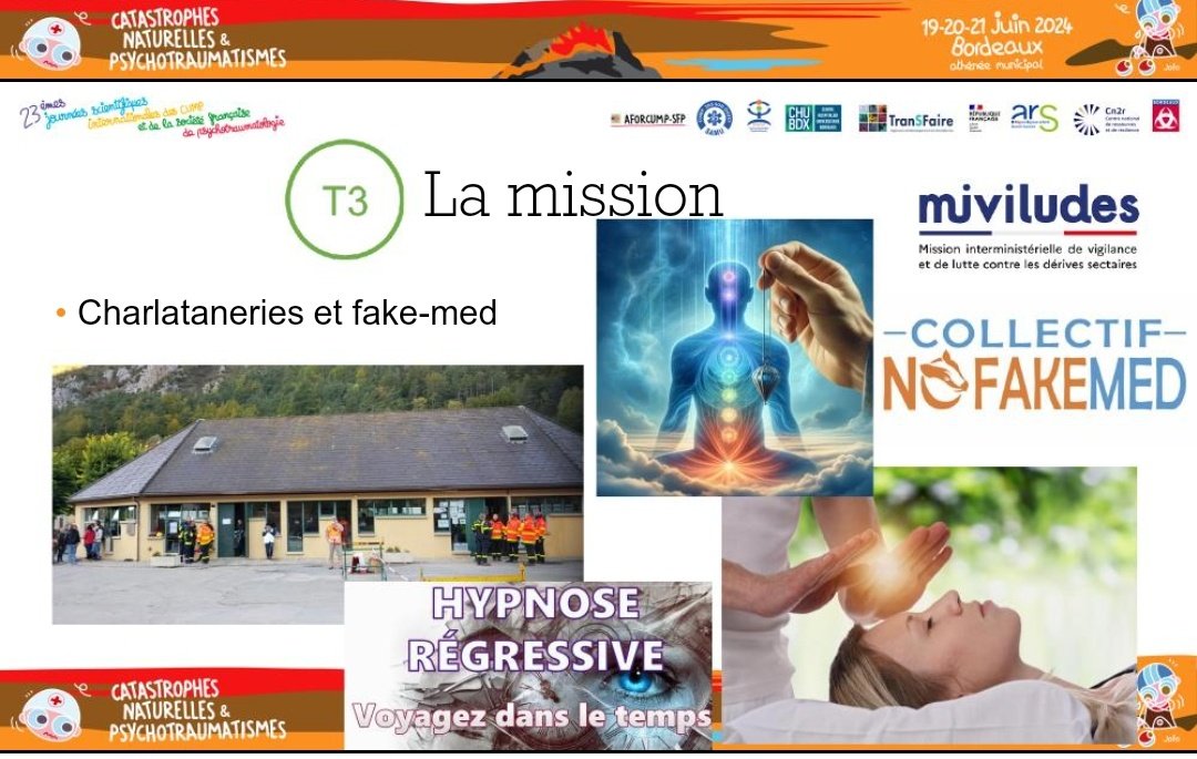 cump_84's tweet photo. Des interventions qui rejoignent ce qui a été échangé sur les ateliers d'experts tout au long de cet @AFORCUMP_SFP : la problématique des Pseudothérapies et #fakemed desquelles les personnes en situation #psychotraumatique ou de #vulnerabilité sont parfois victimes @fakemedecine https://t.co/Z9FlTOgleV