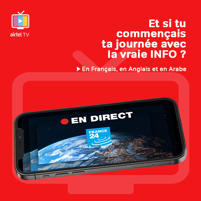 Dis STOP aux FAKE NEWS en choisissant la VRAIE INFORMATION depuis la chaîne d'information en continue France 24 disponble sur AirtelTV ici ⤵️
bit.ly/3NW5SYL
#AirtelGabon #AirtelTV #IssikiGa