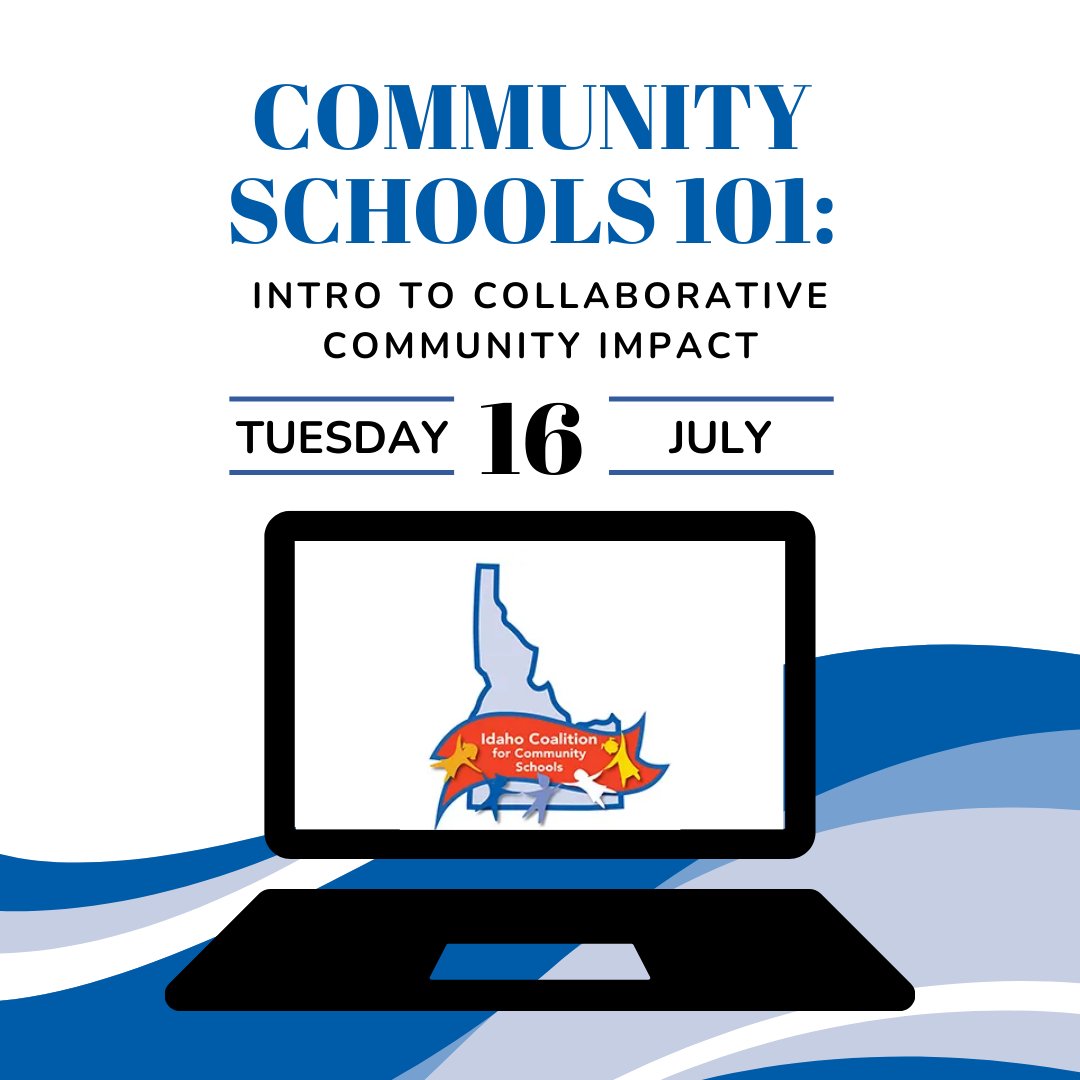 Interested in the Community School Strategy? Join us for a virtual training session covering the fundamentals of the Community Schools in Idaho! 

Register here: ow.ly/4iLT50RyYqU

#CommunitySchools #CommunitySchoolStrategy #Education #Idaho