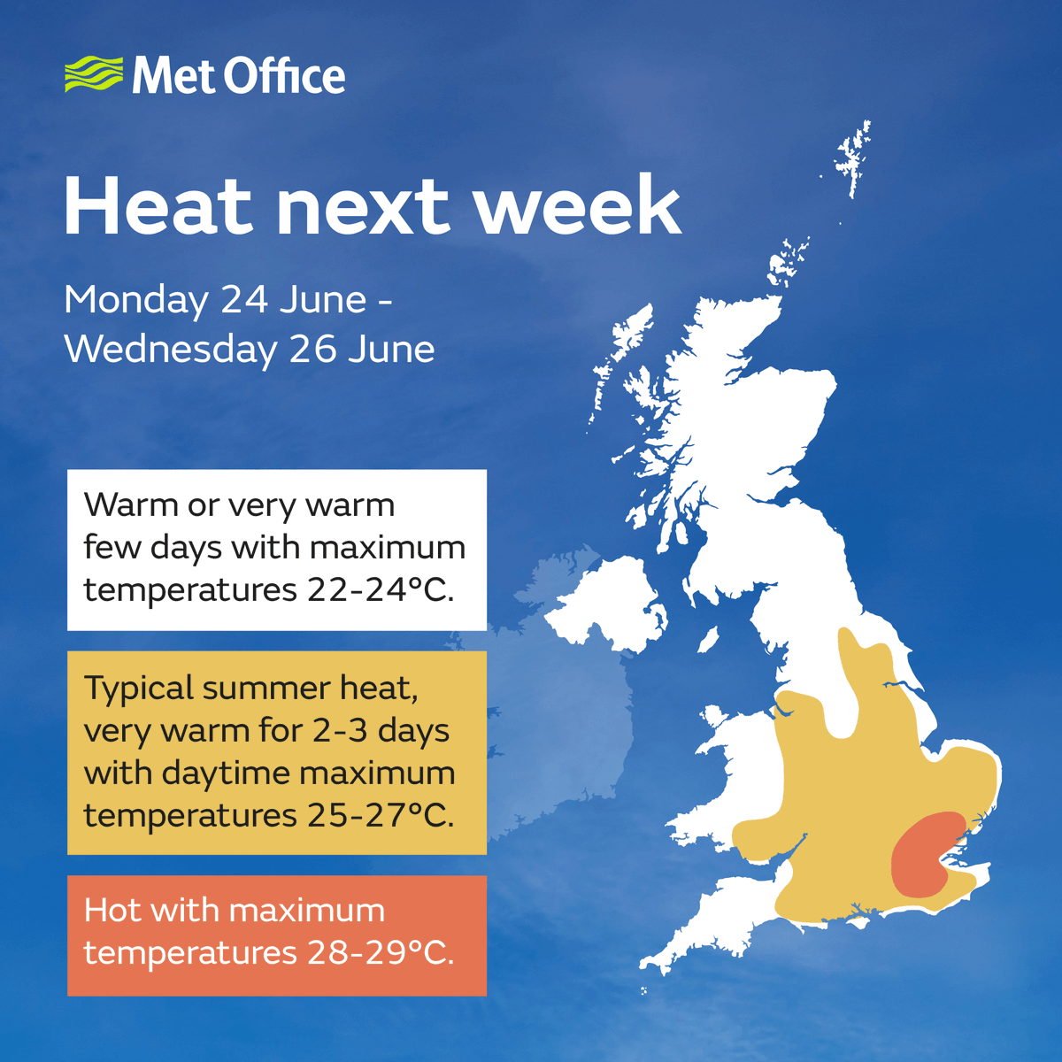 metoffice's tweet photo. Heard it will be warming up next week? 📈

Here is the latest 👇 https://t.co/NO3ZUk04cN