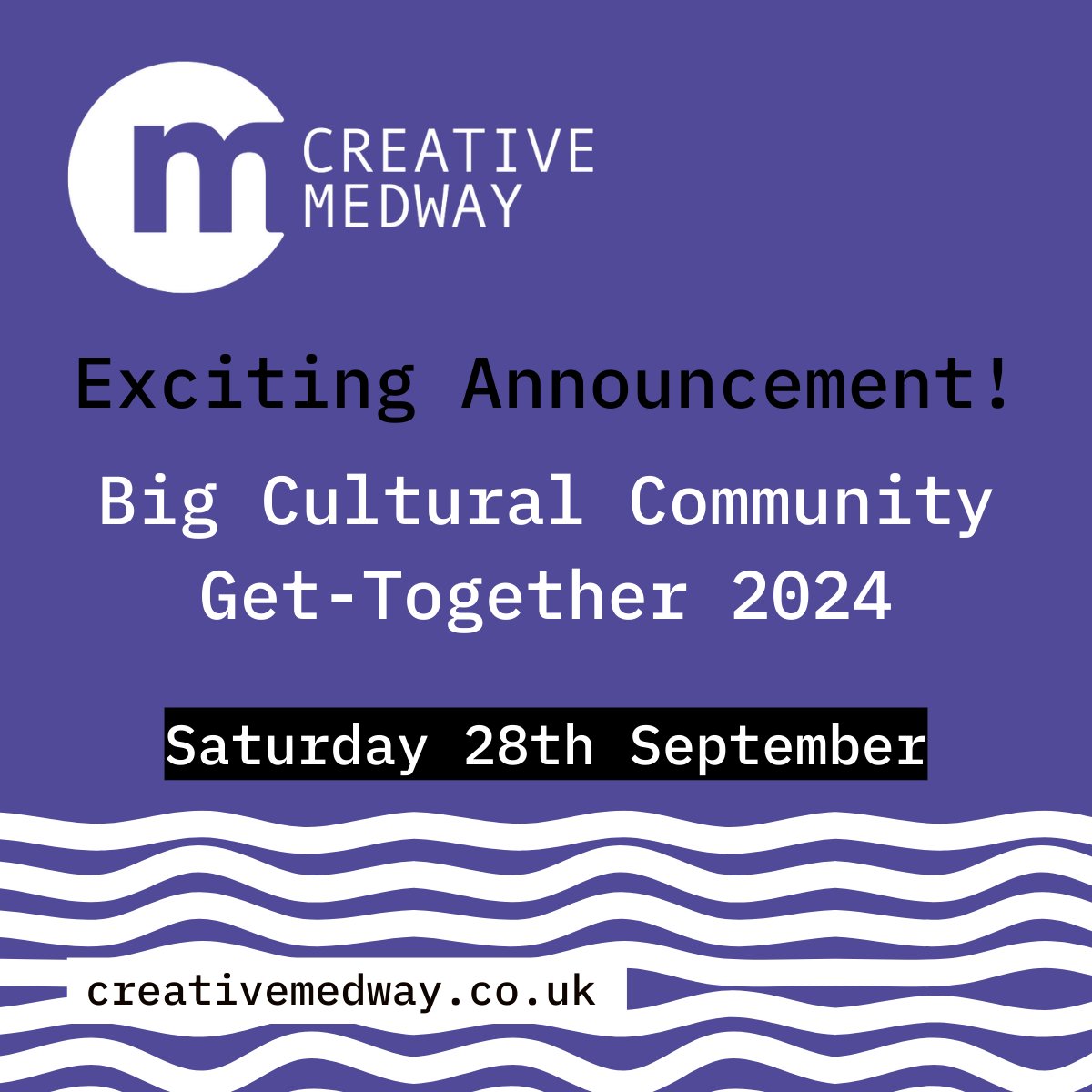 Our annual cultural get-together is back! 🎉

Read our latest blog to see how we are tackling this year's sector priorities and how you can be part of deciding what we focus on next year!

Blog and tickets available here 👉 creativemedway.co.uk/2023-2024-work…

#CreativeMedway