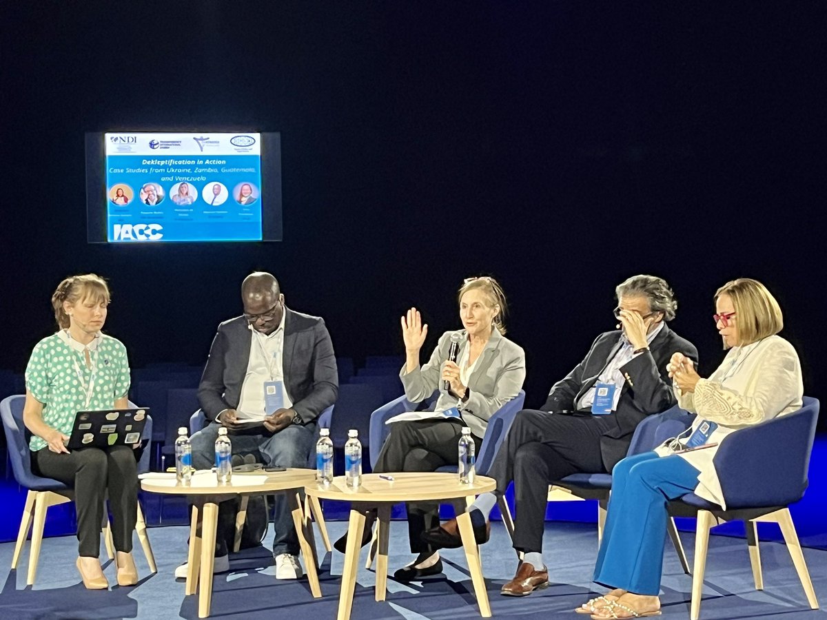 Robin_J_Lewis's tweet photo. 💡 What does dekleptification look like in action? 

@kristensample @NDI moderates workshop @IACCseries w/experts to unpack case studies from Ukraine, Venezuela, Guatemala, and Zambia 

#IACC2024 https://t.co/NjRxvATZUU