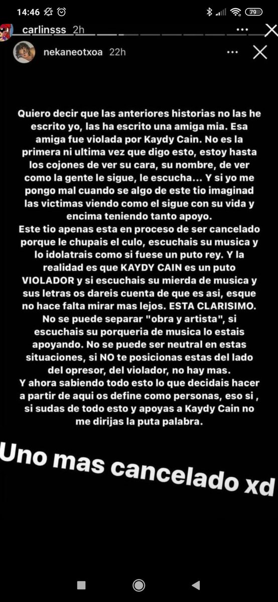 apreciemos's tweet photo. @anamgias_ kaydy cain violador (cada foto es una acusación distinta de violación) https://t.co/P8Zl0mBTim