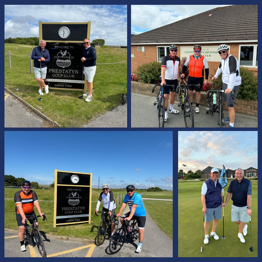 CaldyGolfClub's tweet image. Congrats to #CGC Captain @julianwood3 &amp;amp; @AndyCockram for their fundraising efforts for @CaldayG. The pair played @conwygolfclub, @PrestatynGolfCl &amp;amp; @caldygolfclub in 1 day cycling over 57 miles! Over £3500 has been raised. 
Follow the link below to donate:
gofundme.com/f/caldy-golf-c…