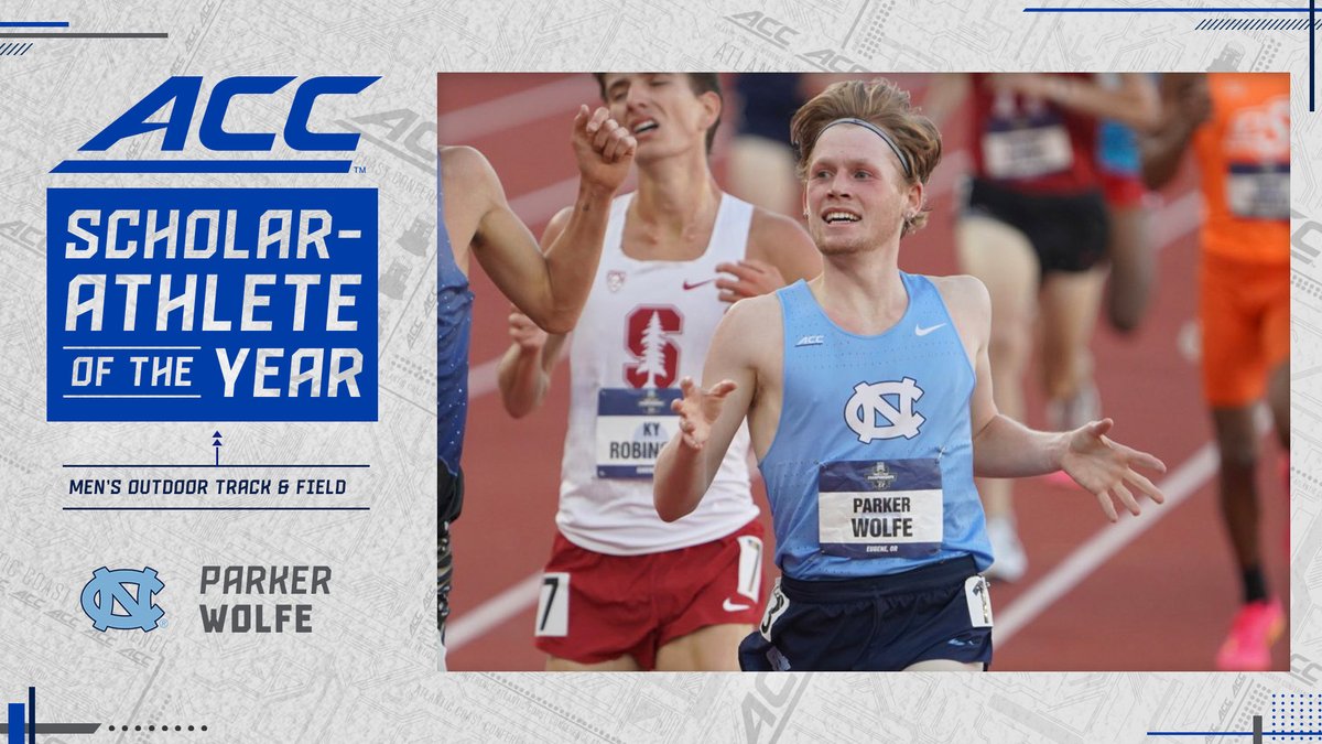 theACC's tweet image. 𝗦𝗖𝗛𝗢𝗟𝗔𝗥 𝗔𝗧𝗛𝗟𝗘𝗧𝗘 𝗢𝗙 𝗧𝗛𝗘 𝗬𝗘𝗔𝗥 📚 

⭐️ Parker Wolfe, @UNCTrack_Field 

Full All-ACC Academic Team: theacc.co/24OTFsaoty