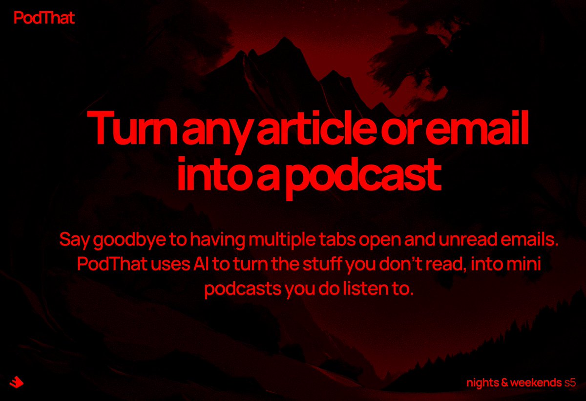I’m going off piste for <a href="/_nightsweekends/">nights & weekends</a> this year…

But I’m fed up of having articles, reports and newsletters unread in my browser/ inbox 🤷‍♀️

Cc <a href="/_buildspace/">buildspace</a> 

Fellow NoCoder, what do you think? <a href="/therealishmatt/">matt</a> <a href="/byhazellim/">Hazel Lim</a> <a href="/drmillybarker/">Milly Barker 👩🏼‍💻</a>