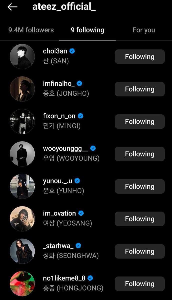 Finalmente ATEEZ com contas individuais no IG🔥🔥

YUYU já abençoou o dia com várias fotos e stories💙✨