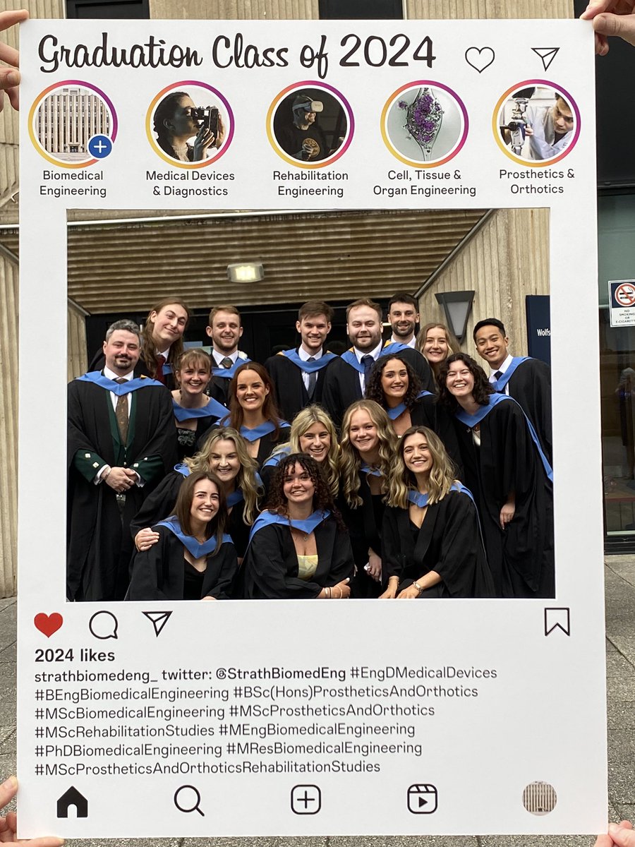 We could not be more proud of the #ClassOf2024, you did it! 
Huge congratulations to our Prosthetics and Orthotics graduates who have all graduated from our ISPO accredited degree programme! 
#StrathLife <a href="/BAPO2/">BAPO</a>.
We managed to fit the whole class in the Instagram frame! 🎓 💪🏻
