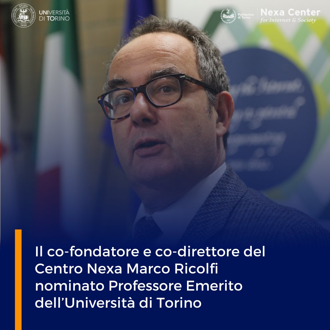 Nexa Center (@nexacenter) on Twitter photo Siamo onorati di annunciare la nomina del co-fondatore e co-direttore del Centro Nexa Marco Ricolfi a Professore Emerito dell'Università degli Studi di Torino (<a href="/unito/">Università di Torino</a>)!
Scopri di più: unitonews.it/index.php/it/n…
#MarcoRicolfi #ProfessoreEmerito #giurisprudenza Siamo onorati di annunciare la nomina del co-fondatore e co-direttore del Centro Nexa Marco Ricolfi a Professore Emerito dell'Università degli Studi di Torino (<a href="/unito/">Università di Torino</a>)!
Scopri di più: unitonews.it/index.php/it/n…
#MarcoRicolfi #ProfessoreEmerito #giurisprudenza