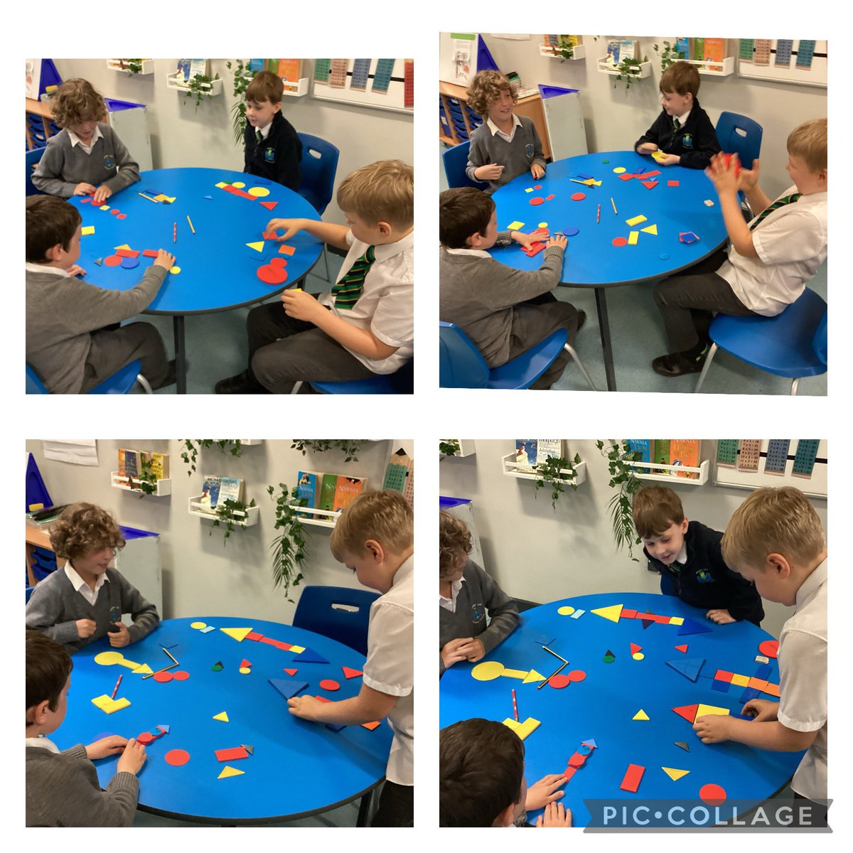 Matching shapes and making models in Year 4 Blue this week