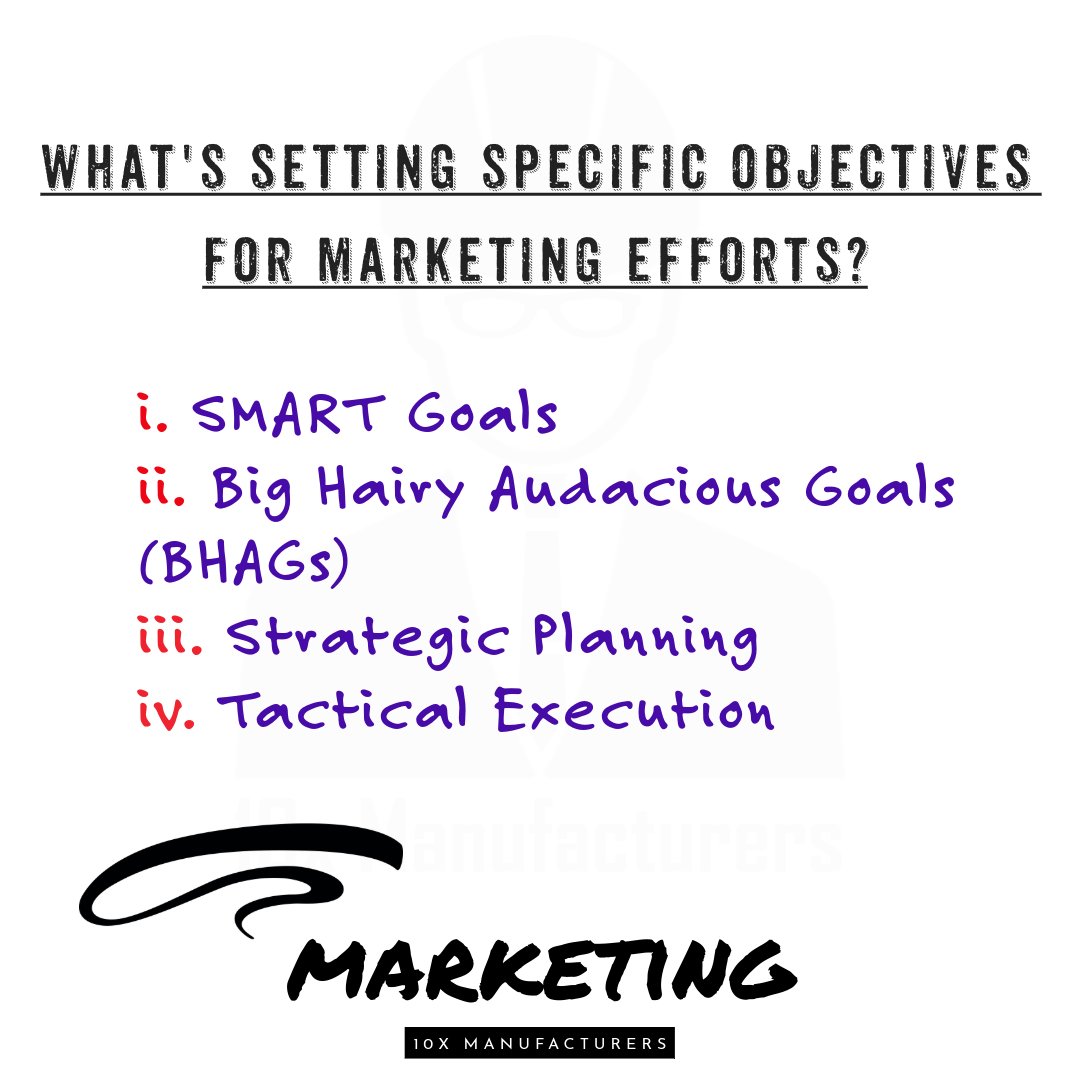 10Xmanufacturer's tweet image. Set SMART goals for marketing success! 

Comment with your answer below!

#GoalSetting #MarketingStrategy #PerformanceObjectives #MeasurableGoals #AchievableGoals #RelevantGoals #TimeboundGoals #SMARTCriteria #GoalAchievement #MarketingPlan #10xmanufacturers