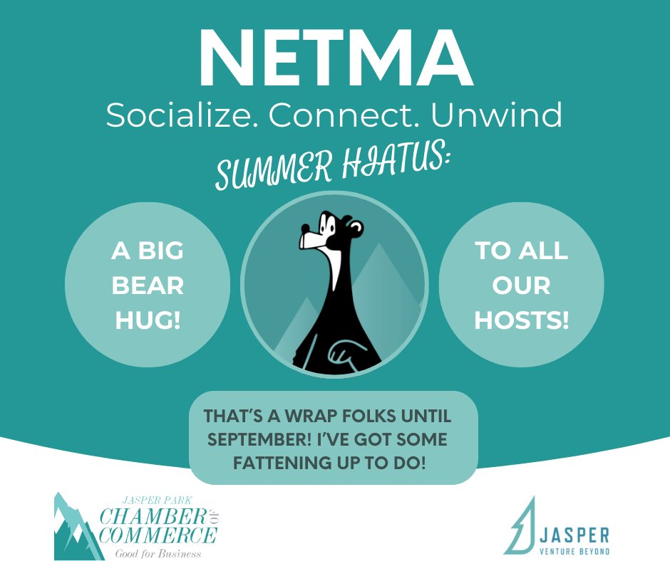 A BIG BEAR HUG goes out to all our sponsors, host venues and guests from the 2023/2024 NETMA year. We're taking a bit of a break (cuz we know you are ramping up!) over the summer but look forward to seeing friends NEW and OLD in September.