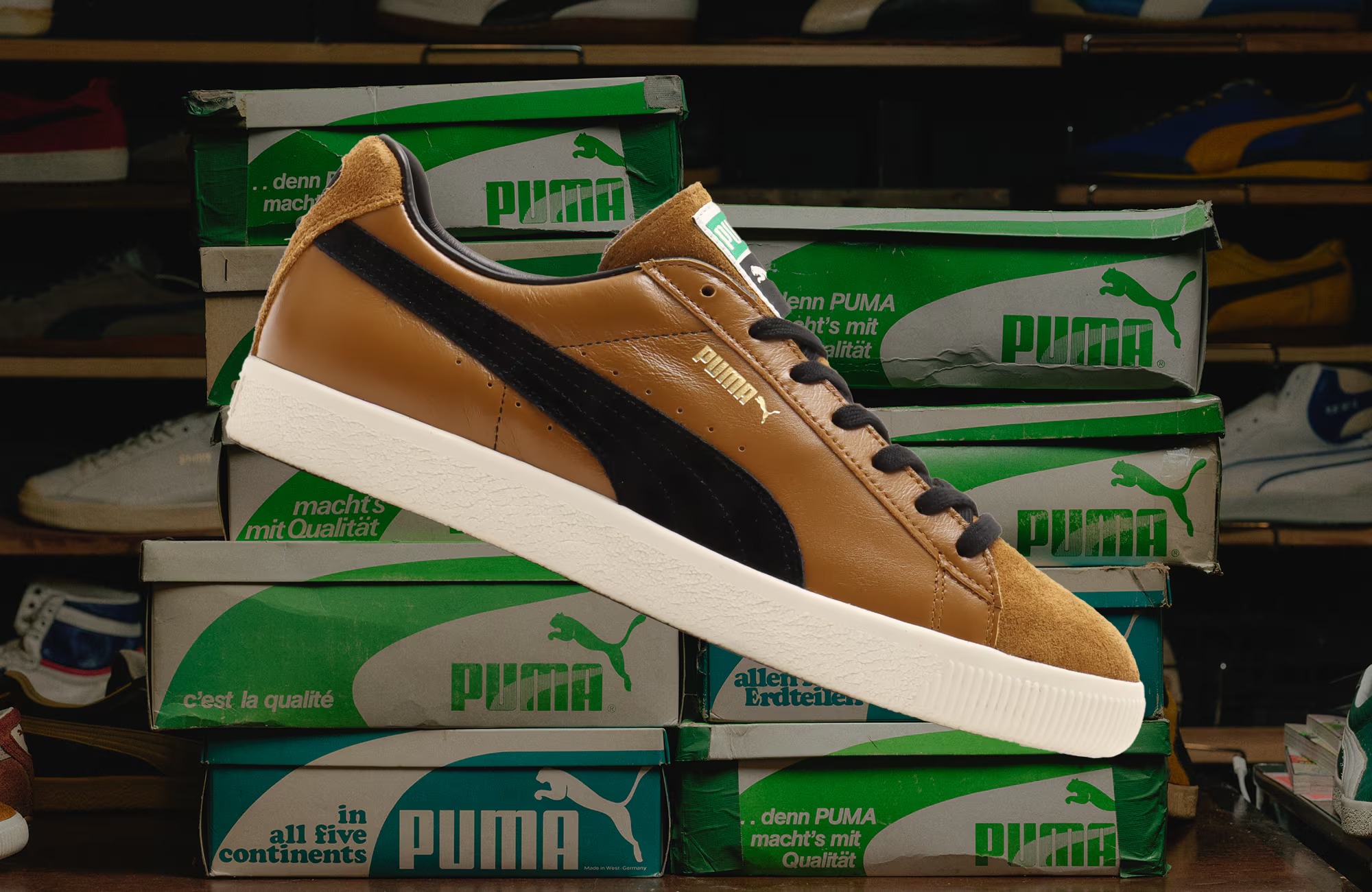 靴 29cm SUEDE VTG MIJ SOMA GOLDEN MONSTER PUMA (プーマ) ×atmos × SOMA SUEDE VTG MIJ Gold Monster