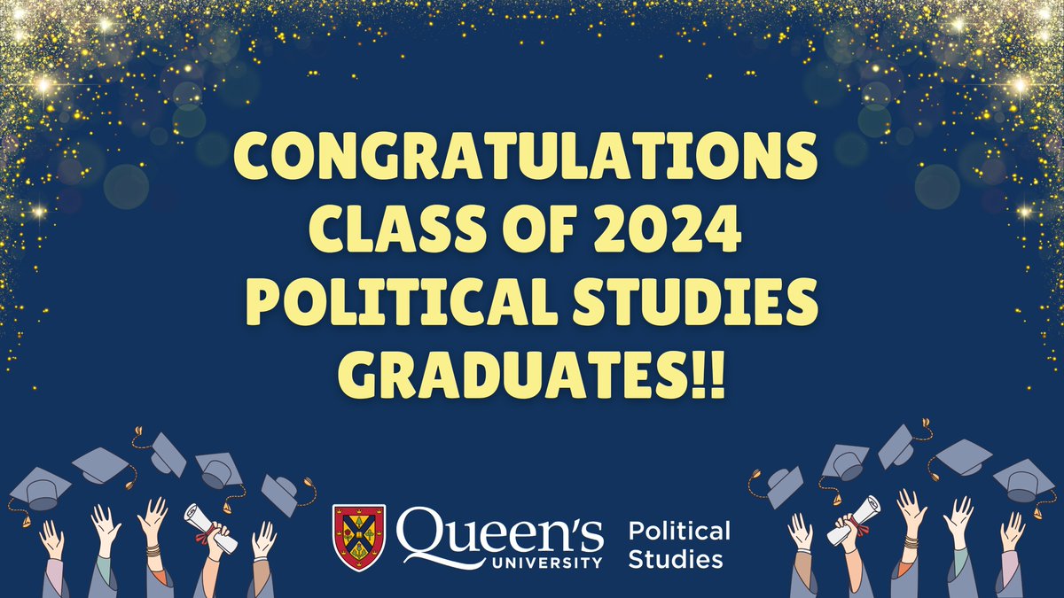 QueensuPOLS's tweet photo. ๐ฅCongratulations to all @Queensu who graduate this week! ๐What an accomplishment! ๐This morning, @QueensuPOLS grads are attending convocation @SlushPuppiePL ๐น๐ฉ๐ฉโ๐๐จโ๐
We look forward to celebrating your amazing milestone with you & your guests at noon! #Classof2024 #QueensGrad https://t.co/mqtuYB22xx