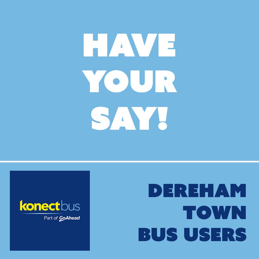 We would like to find out more about how you currently choose to use our bus services within and around Dereham Town Centre. We want to know what we can do to make our services more useful to you.

Have your say by taking our survey: ow.ly/5v8B50Si4JB