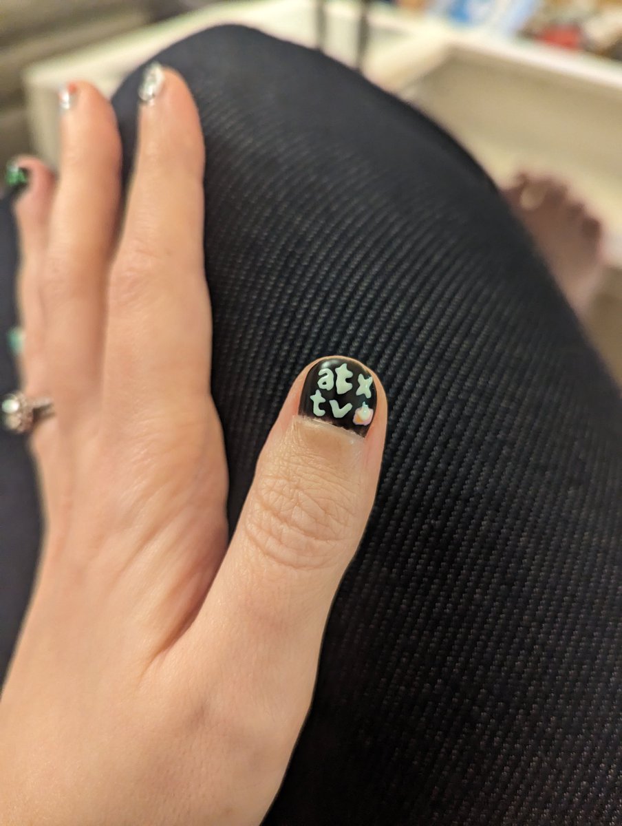 I tried to keep my <a href="/ATXFestival/">ATX TV Festival</a> nails going as long as I could, but finally said goodbye a few days ago. Above all else, I love that this festival gave me an excuse to (attempt to...) paint a cartoon Norman Lear on my fingernail 😂