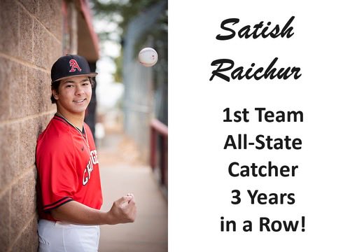 satish_raichur's tweet image. Honored to be named 1st Team All-State Catcher for the 3rd year in a row! Thank you to my AA coaches, to the coaches in the @NMBCA_ and a big thank you to my teammates for 4 great years! 

#baseball #catchers ⁦@_NMAA⁩