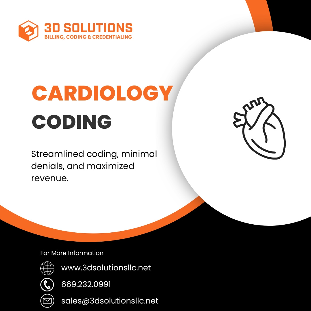 3DSolutionsllc's tweet image. Let's navigate the intricacies together, optimizing your coding practices for better patient care and smoother operations.
#3dsolutions #cardiologycoding #healthcaresolutions