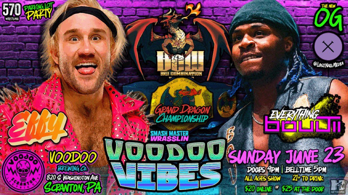 BCW_Wrestling_'s tweet photo. THIS SUNDAY!!!
@jboujii puts his BCW Grand Dragon Championship on the line in his first title defense against @EFFYlives at @SmashMaster570 ๐ฅ๐๐
Pre-order your tickets today: https://t.co/l5H7F1FmEV https://t.co/wWMGmYXiDz