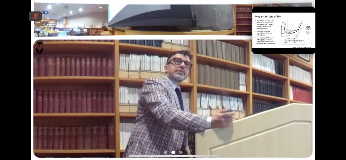 Insightful master class at @WashUHeme grand rounds by Dr. Tarantino, leading expert in #ITP. Covered the history, treatment modalities, and evidence behind various therapeutics from steroids, splenectomy, IVIg, and rituximab to TPO-RAs. Highlight: ‘How I treat’ <a href="/UICOMPeoria/">University of Illinois College of Medicine Peoria</a>