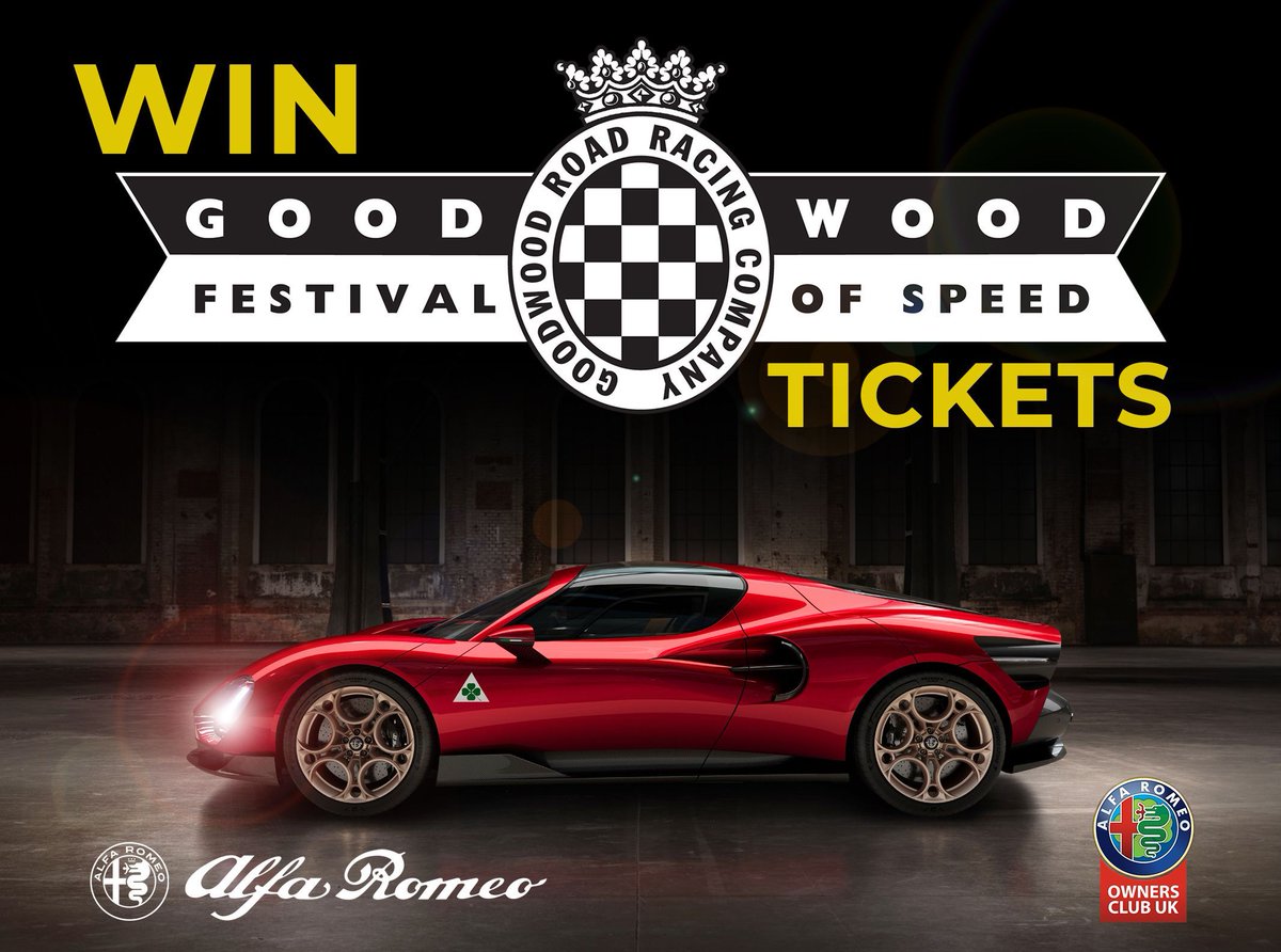 AROC_UKofficial's tweet image. Win 2 tickets to Goodwood Festival of Speed! ❤️🇮🇹 
We have five pairs of tickets for Goodwood thanks to Alfa Romeo UK! 🇮🇹 
Click this link to enter TODAY - AROC MEMBERS ONLY! 🔐 
buff.ly/45C5VBZ 
#AlfaRomeo #GFOS #Goodwood #MemberBenefits #AROC