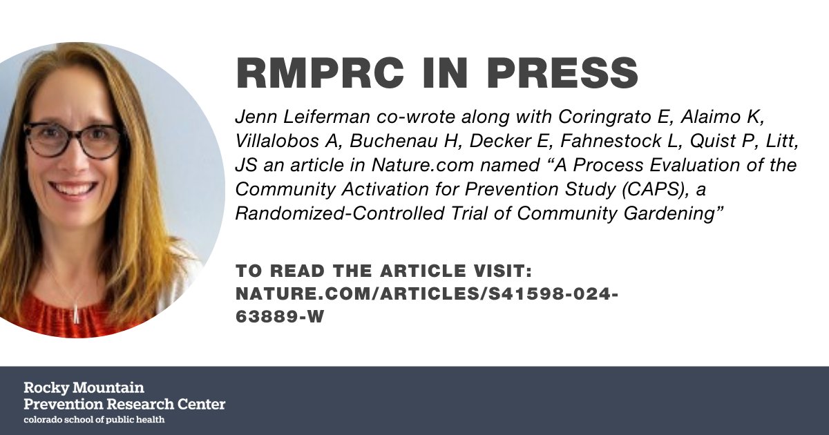 🎉RMPRC in the Press 🎉Jenn Leiferman co-wrote an article in Nature.com To Read the Article visit: nature.com/articles/s4159…
#RMPRC