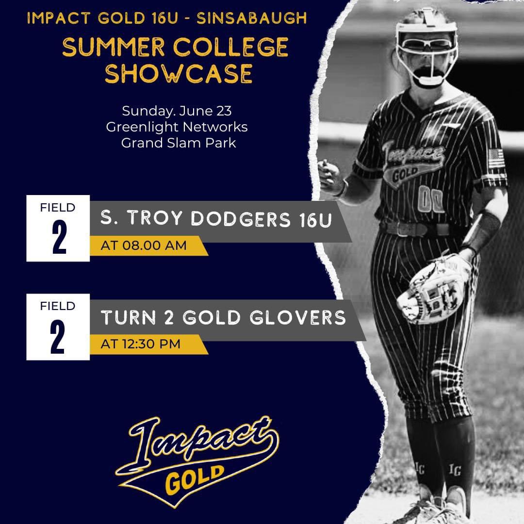 Hitting the turf Saturday and Sunday at Greenlight Grand Slam Park in Binghamton NY! Come see <a href="/ErinGoweSB2028/">Erin Gowe</a> <a href="/OliviaNaz22/">Olivia Nazarenus</a> and the rest of the Impact Gold Tremors put on a show! #betheimpact