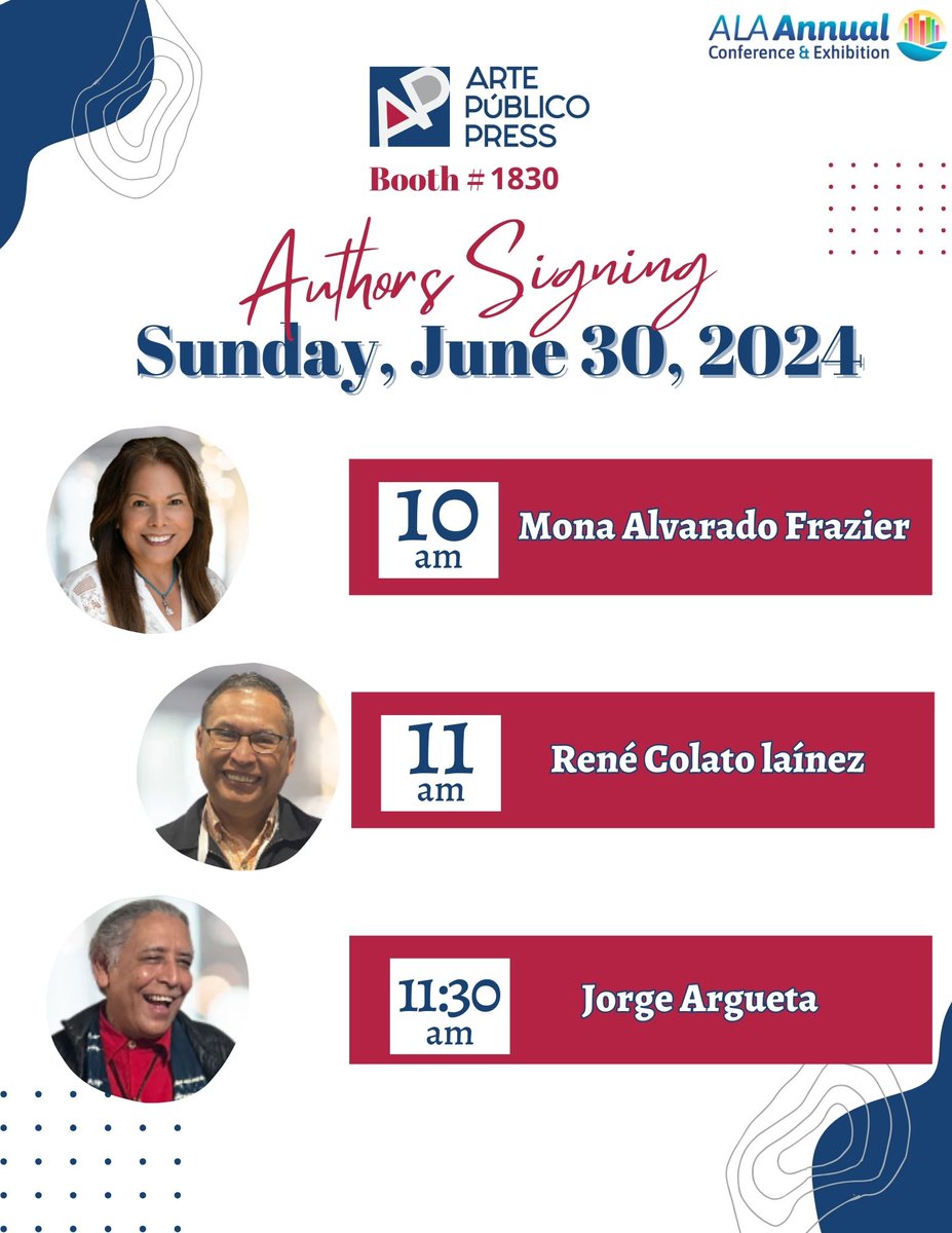 Dear #librarians!
We're so excited to meet you next week at the #ALAAC24 in San Diego.
Stop by our booth (#1830), chat with authors <a href="/jtetlargueta/">Jorge argueta</a>, <a href="/renecolato/">Rene Colato Lainez</a>, Kathleen Contreras (<a href="/kcauthor805/">Kathy Contreras</a>), and Mona <a href="/AlvaradoFrazier/">YA Novel coming 5-24!</a>, and add their #books to your #collections.