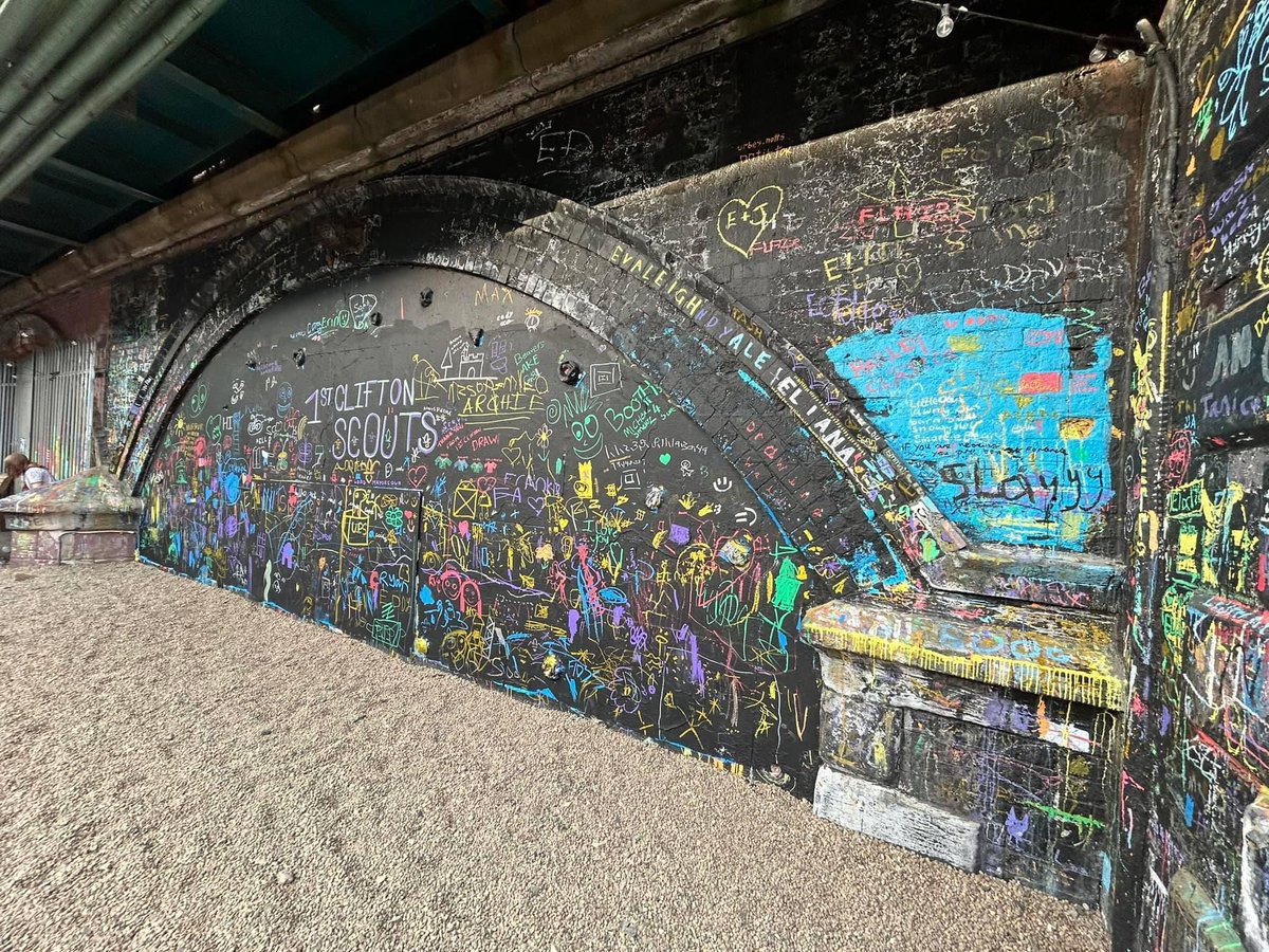 Clifton1st's tweet photo. The Squirrels/Beavers/Cubs/Scouts did some incredible graffiti at Boatyard Boulders tonight! 

More pictures to come, thank you to everyone for coming and for your great behaviour. 

Who would be interested in this becoming a regular (2 monthly?) outing?

#boatyardboulders https://t.co/8tq1PKreYF