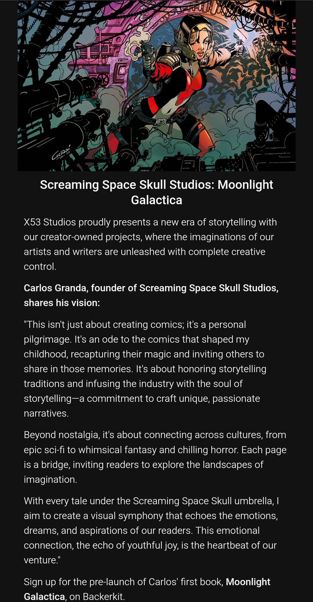 Don't miss out on this new adventure:
Introducing MOONLIGHT GALACTICA 
backerkit.com/call_to_action…

#comicsforeveryone #indiecomics #indycomics #crowdfunding #crowdfundedcomics #creatorownedcomics #creatorowncomics #grandacomics #cgrandacomics #cgcomics #coc #artshare