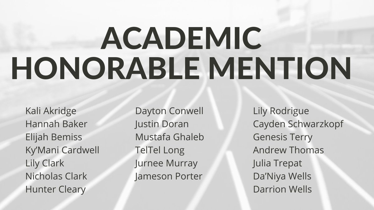 Track &amp; Field Season Awards!🐊🏆Congratulations to these team members for earning KHSAA Academic Honorable Mention awards for a GPA of 3.25+!