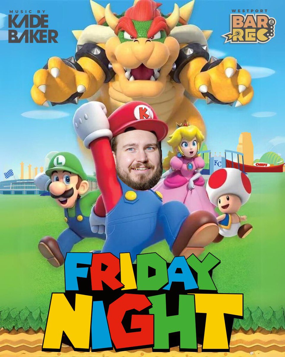 🍺🍄 It's-a me, DJ Kade Baker! 🍄🍺

Join me tonight at Bar &amp; Rec in Westport for $1 beers! This arcade-themed bar is the perfect place to level up your night!

I'll be spinning tracks from 9 PM 'til close!

#kcmo #kceventcompany #westportkc #kansascitydj