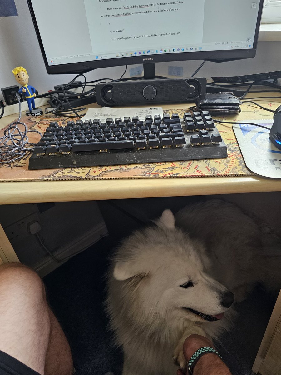 Rick_and_Write's tweet image. It&apos;s hard to get the next story done when the dog insists on having his paw held 🙄
But how can you say no?